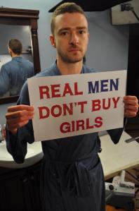 Good intentions? Justin Timberlake's message subtley reinforces the masculine protection of women.